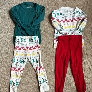 Primary Rainbow Fair Isle Holiday Pajama set size 2-3